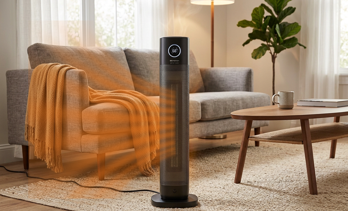 Best Heater for Cold Sleepers: SmartVoice Tower Heater for Bedtime Control