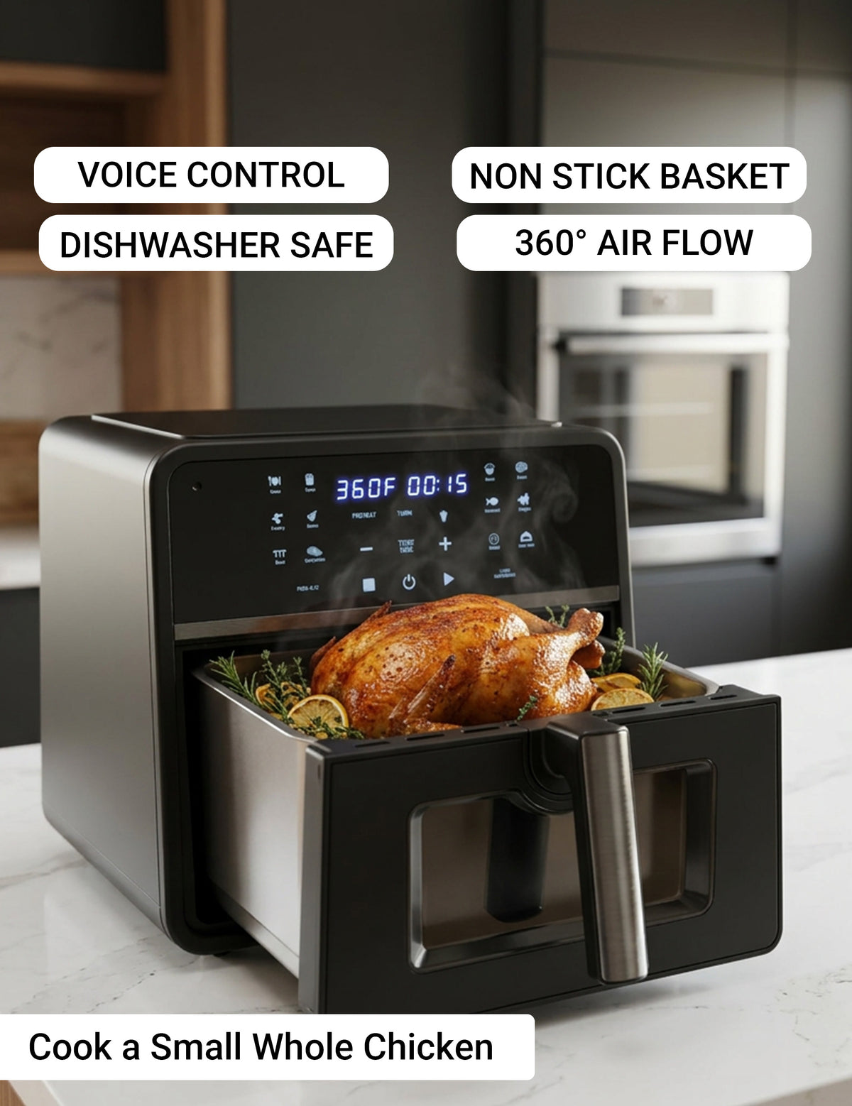 Emerson SmartVoice 10QT 6-in-1 Air Fryer ES1003