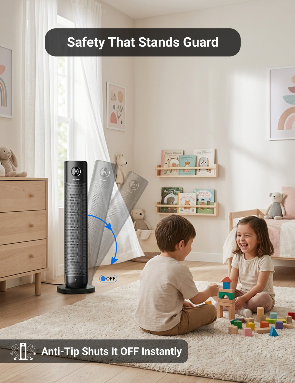 Emerson SmartVoice 32" Tower Space Heater ES200FR