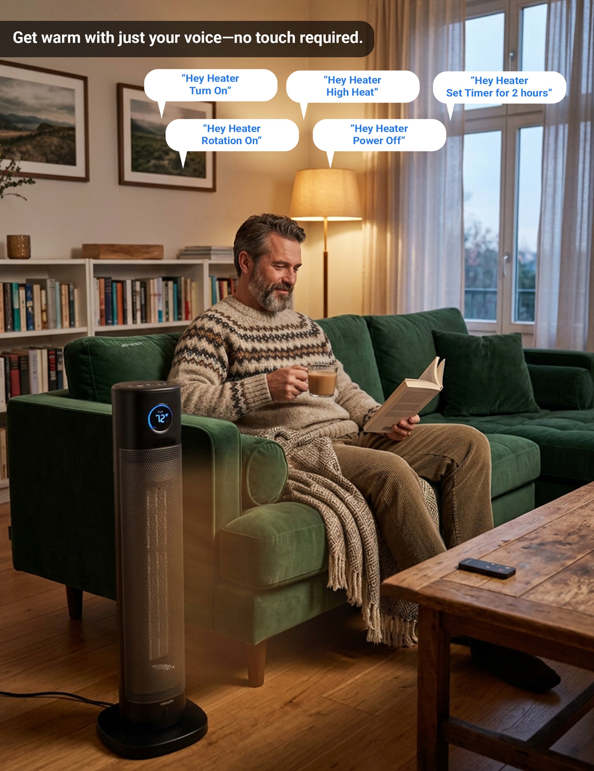 Emerson SmartVoice 32" Tower Space Heater ES200FR