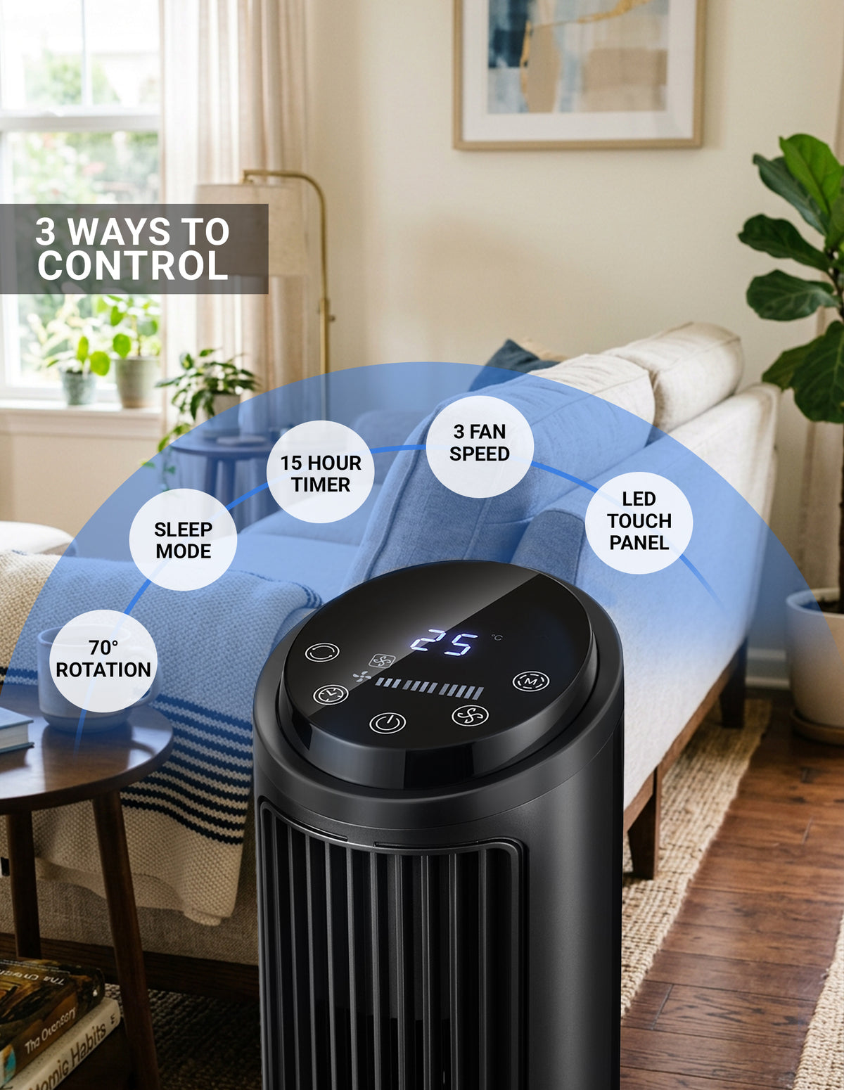Emerson SmartVoice 29” Tower Fan ES2907