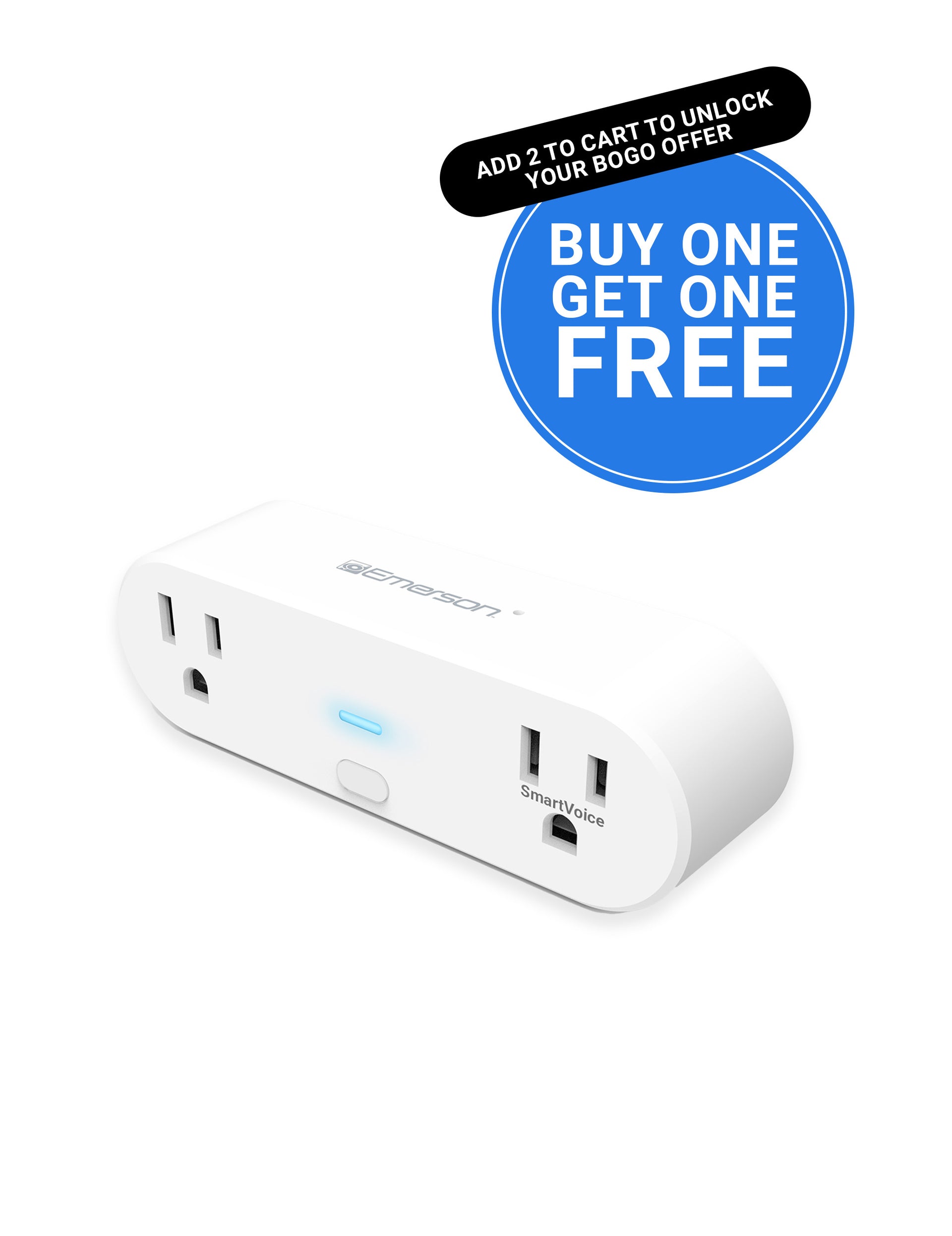 Emerson SmartVoice 2-in-1 Dual Wall Plug ES521