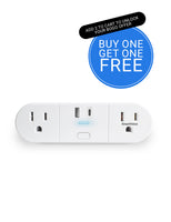 Image of the smart plug with the copy: Add 2 to your cart to unlock your Buy One Get one free Offer