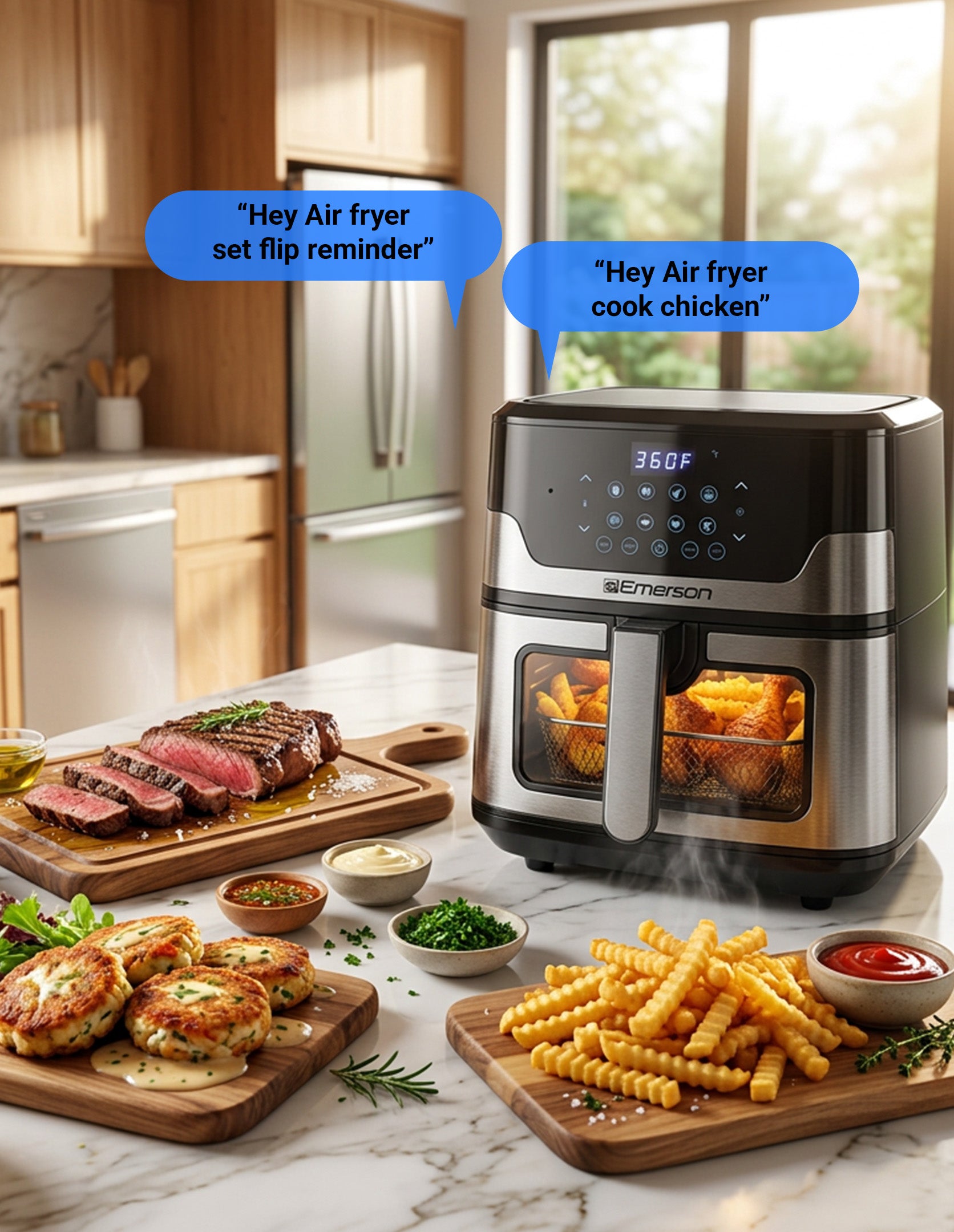 Emerson SmartVoice 5.3QT 6-in-1 Air Fryer ES5503