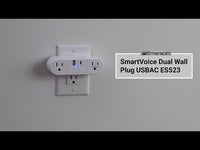 An electrical wall outlet emitting a soft blue light from its socket, creating a modern, illuminated effect.
